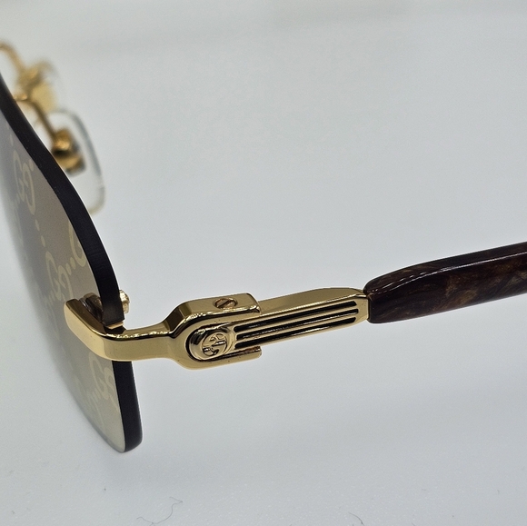 GUCCI UNISEX GG1221S 004 GUCCI RIMLESS GG LOGO ON LENS SUNGLASSES - Picture 11 of 16